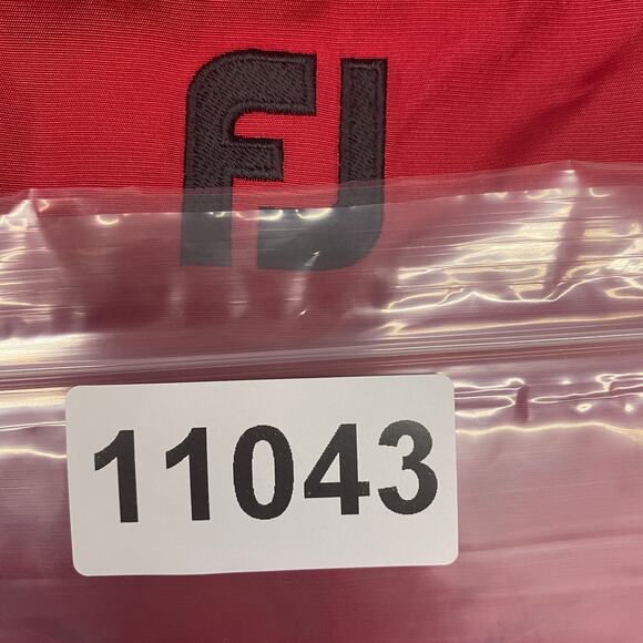 FootJoy Shirt Mens Medium Red Windshirt Pullover V Neck Pockets Golf FJ - Picture 10 of 10